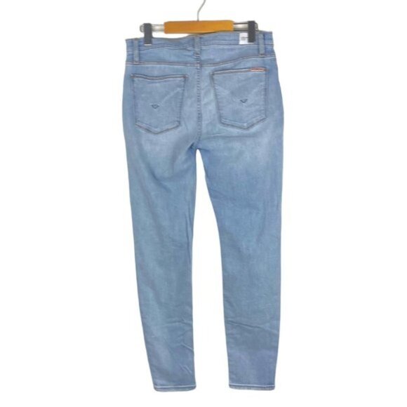 Hudson Blue Light Wash Natalie Midrise Ankle Super Skinny Distressed Jeans 29 - Picture 2 of 14